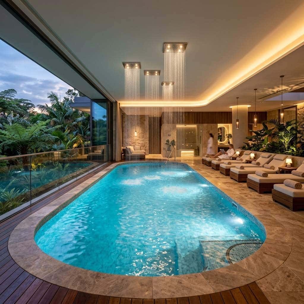 Rooftop Rain Shower Pool