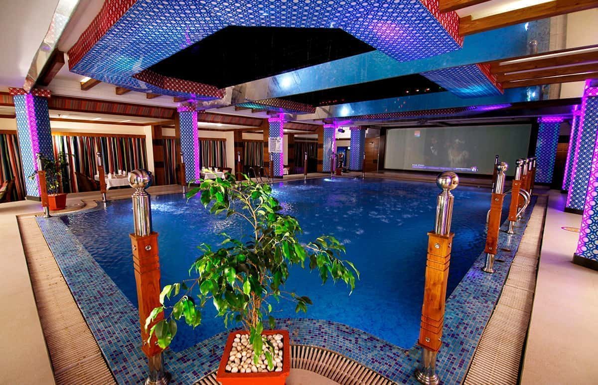 Rooftop Pool Evening Ambiance